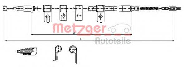 METZGER 173503 Трос, стоянкова гальмівна система