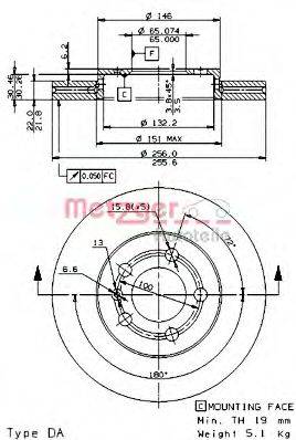 METZGER 24690V гальмівний диск