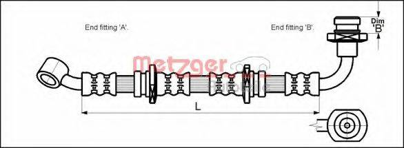 METZGER 4110071 Гальмівний шланг