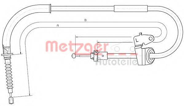 METZGER 104303 Трос, стоянкова гальмівна система