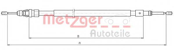 METZGER 104523 Трос, стоянкова гальмівна система