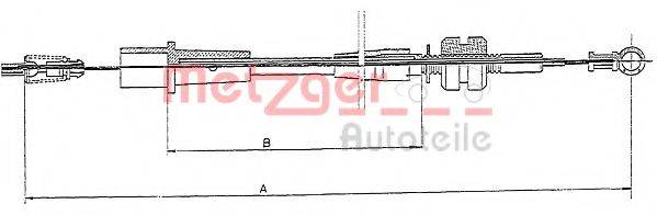 METZGER 111242 Тросик газу