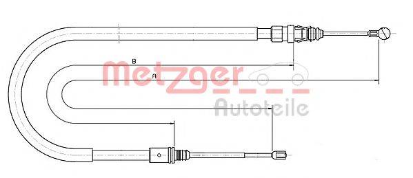 METZGER 106224 Трос, стоянкова гальмівна система