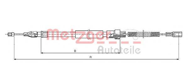 METZGER 107381 Трос, стоянкова гальмівна система