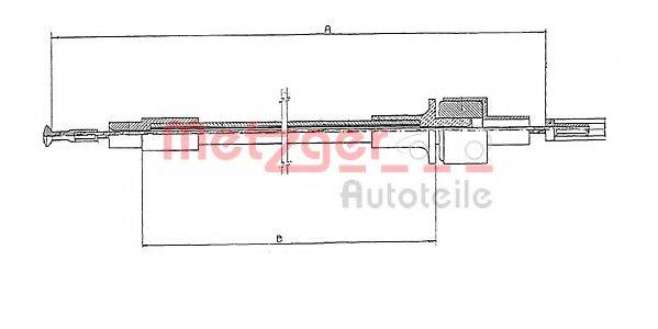 METZGER 112432 Трос, управління зчепленням