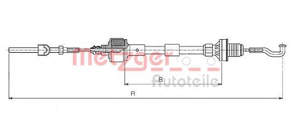 METZGER 112531 Трос, управління зчепленням