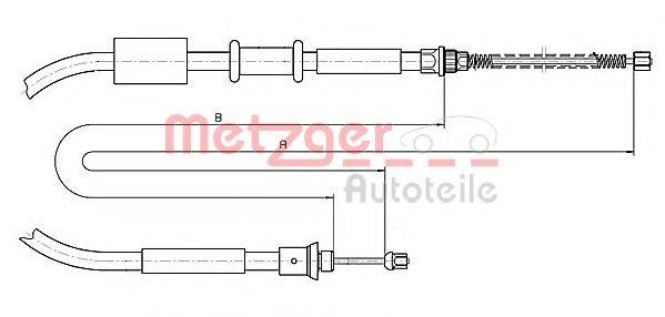 METZGER 1281P2 Трос, стоянкова гальмівна система