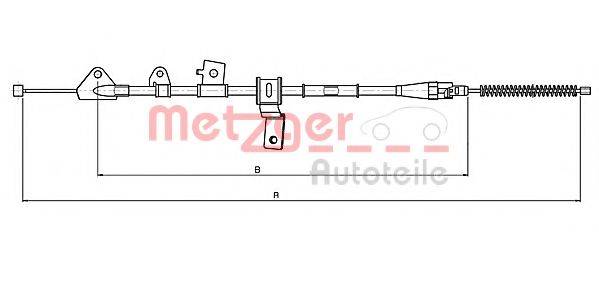 METZGER 175069 Трос, стоянкова гальмівна система