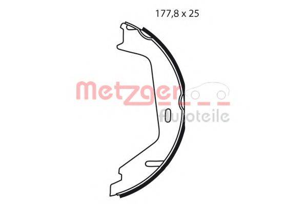 METZGER MG238 Комплект гальмівних колодок, стоянкова гальмівна система