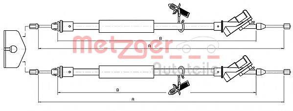 METZGER 105367 Трос, стоянкова гальмівна система