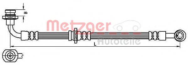 METZGER 4110529 Гальмівний шланг