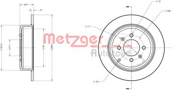 METZGER 6110340 гальмівний диск