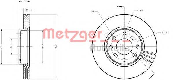 METZGER 6110360 гальмівний диск