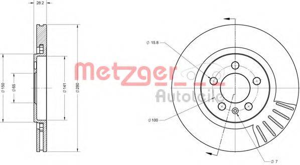 METZGER 6110385 гальмівний диск