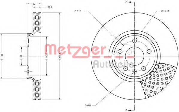 METZGER 6110425 гальмівний диск