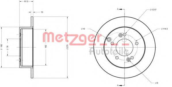 METZGER 6110459 гальмівний диск