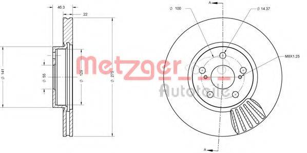 METZGER 6110577 гальмівний диск