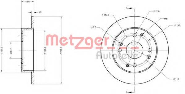 METZGER 6110579 гальмівний диск