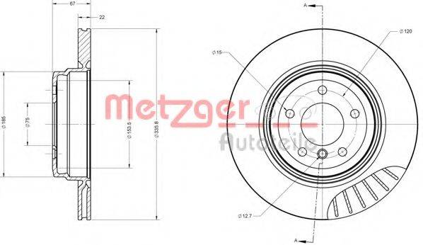 METZGER 6110705 гальмівний диск