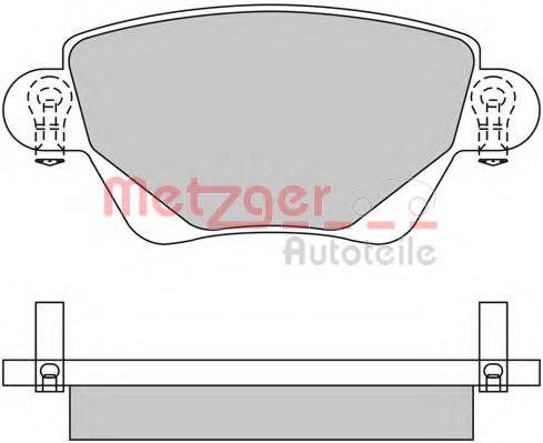 METZGER 1170096 Комплект гальмівних колодок, дискове гальмо