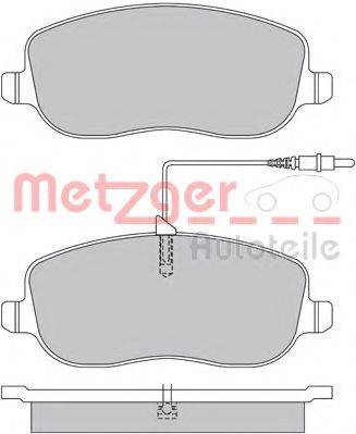 METZGER 1170232 Комплект гальмівних колодок, дискове гальмо