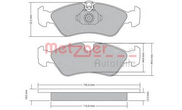 METZGER 1170235 Комплект гальмівних колодок, дискове гальмо