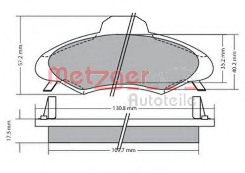 METZGER 1170395 Комплект гальмівних колодок, дискове гальмо