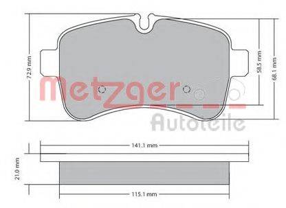 METZGER 1170466 Комплект гальмівних колодок, дискове гальмо