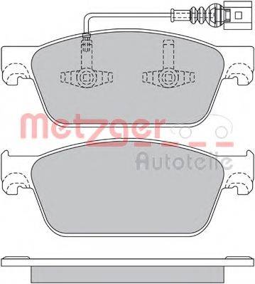 METZGER 1170484 Комплект гальмівних колодок, дискове гальмо