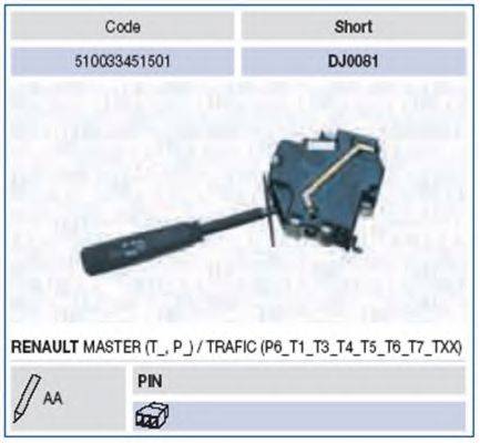 MAGNETI MARELLI 510033451501 Вимикач на колонці кермового керування