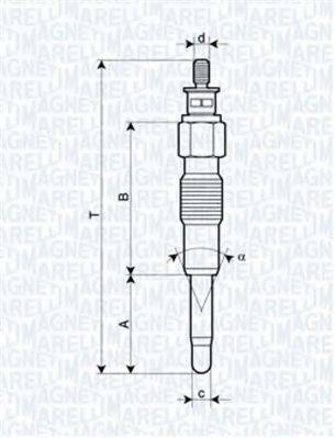 MAGNETI MARELLI 062900040304 Свічка розжарювання