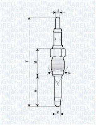 MAGNETI MARELLI 062900084304 Свічка розжарювання