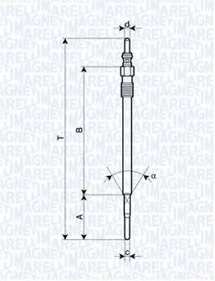 MAGNETI MARELLI 062900070304 Свічка розжарювання