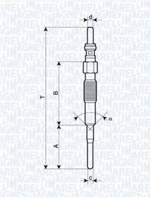 MAGNETI MARELLI 062900079304 Свічка розжарювання