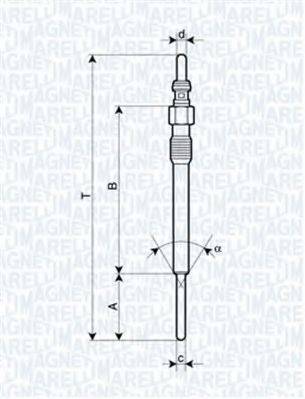 MAGNETI MARELLI 062900090304 Свічка розжарювання