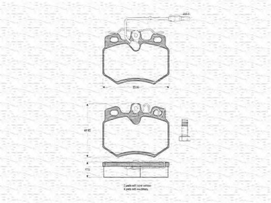 MAGNETI MARELLI 363702160213 Комплект гальмівних колодок, дискове гальмо