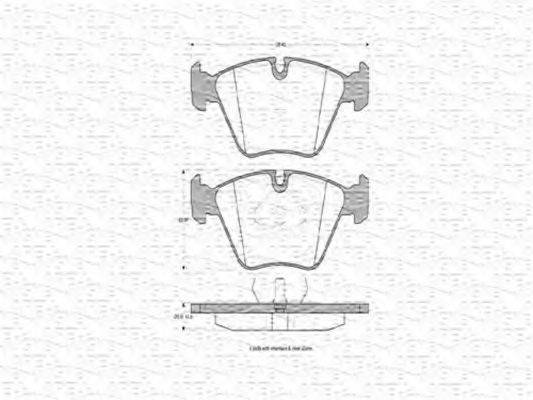 MAGNETI MARELLI 363702160307 Комплект гальмівних колодок, дискове гальмо