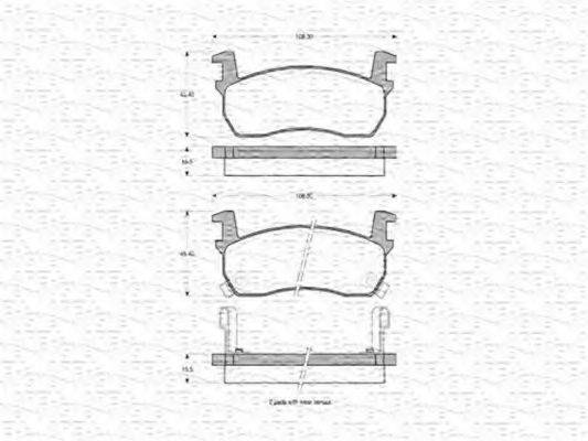 MAGNETI MARELLI 363702160502 Комплект гальмівних колодок, дискове гальмо