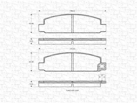 MAGNETI MARELLI 363702160687 Комплект гальмівних колодок, дискове гальмо