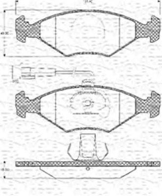 MAGNETI MARELLI 363702161024 Комплект гальмівних колодок, дискове гальмо