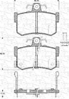 MAGNETI MARELLI 363702161063 Комплект гальмівних колодок, дискове гальмо