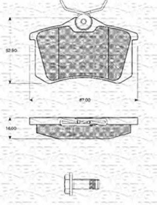 MAGNETI MARELLI 363702161089 Комплект гальмівних колодок, дискове гальмо