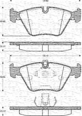 MAGNETI MARELLI 363702161115 Комплект гальмівних колодок, дискове гальмо