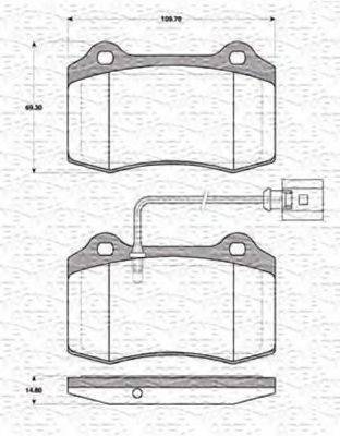 MAGNETI MARELLI 363702161325 Комплект гальмівних колодок, дискове гальмо