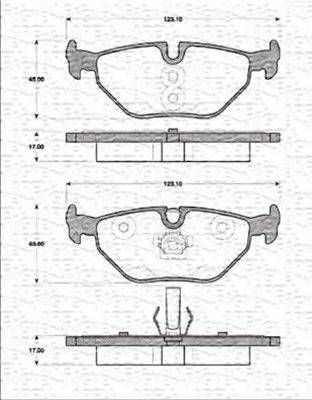 MAGNETI MARELLI 363702161379 Комплект гальмівних колодок, дискове гальмо