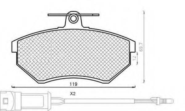 MAGNETI MARELLI 430216170642 Комплект гальмівних колодок, дискове гальмо