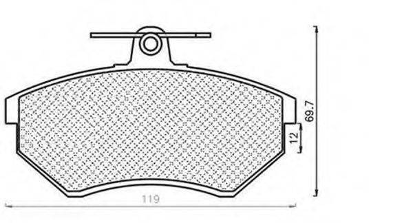 MAGNETI MARELLI 430216171181 Комплект гальмівних колодок, дискове гальмо