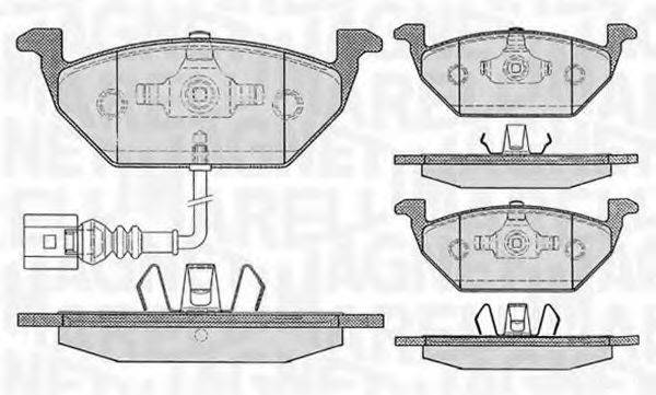 MAGNETI MARELLI 363916060132 Комплект гальмівних колодок, дискове гальмо