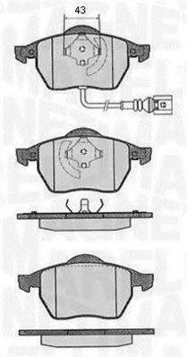 MAGNETI MARELLI 363916060136 Комплект гальмівних колодок, дискове гальмо