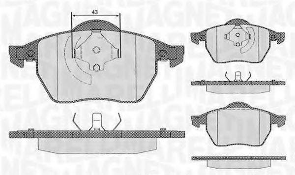 MAGNETI MARELLI 363916060137 Комплект гальмівних колодок, дискове гальмо